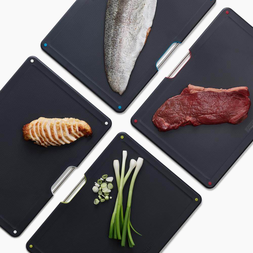 Joseph Joseph Folio Stainless Steel 4 Piece Chopping Board Set